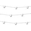 CORDONIERA CATENA LUMINOSA ESTERNO LUCI GAZEBO 10 PORTALAMPADA CATENARIA BIANCO