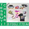 New Paper 20 FOGLI A4 140 GR CARTA U.S.A.TRANSFER FOTOGRAFICA TESSUTI CHIARI STAMPA INKJET