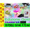 New Paper 10 FOGLI A4 140 GR EDIZ GOLD CARTA TRANSFER FOTOGRA TESSUTI CHIARI STAMPA INKJET