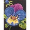 QUADRO CANOVACCIO MEZZO PUNTO PICCOLO DA RICAMARE 18 x 24 " VIOLA "