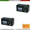 FIAMM Batteria Accumulatore 12 V 1,2 Ah Fiamm Pb 2 Pezzi AGM VRLA Per Sirena Antifurto