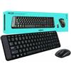 Logitech MK220 Kit Tastiera + Mouse wireless senza fili nero USB 920-003721