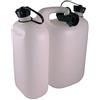 Oregon Contenitore/Tanica Combinata per Carburante e Olio per la Catena della Motosega, con Scala Graduata e Tappo di Sicurezza, 5 litri + 3 litri - Bianco Trasparente