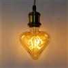 LAMPADINA A LED 4W A FORMA DI CUORE FUME ATTACCO E27 VINTAGE LUCE BIANCO CALDA