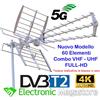ANFEL ANTENNA TV DIGITALE TERRESTRE UHF ESTERNA DVB-T T2 HD TELEVISIONE 60 ELEMENTI 5G