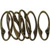 6 pezzi vintage bronzo moschettone ovale a molla con moschettone clip