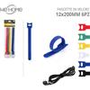 InLine Fascette velcro per chiusure a strappo 12x200mm, nere, 10pz