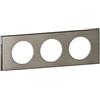 Legrand LEG69103 - Placca a 3 moduli, acciaio inox satinato