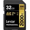 Lexar Professional SD 2000x Scheda di Memoria SDXC 32 64 128 256GB Classe 10