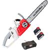 IKRA motosega a batteria ICC 2/2035, incl. 2 batterie e doppio dispositivo di carica rapida, lunghezza di taglio 34,5cm