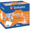Verbatim DVD-R VERBATIM 43521 4.7GB 16X 120 MINUTI 5 CONFEZIONI 10PZ JEWEL CASE