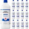 AIESI® Acqua Ossigenata F.U. disinfettante (12x1000 ml) con tappo di sicurezza per bambini, Made in Italy