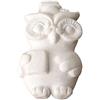 PuntoCasaStore® 12 gesso gessetto | gufo gufetto laurea bianco 4,4x2,7 cm | bomboniera applicazi