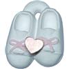 PuntoCasaStore® 12 pz magnete gesso scarpetta girl con cuore plexiglass rosa h.4 cm calamita bom