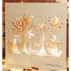PuntoCasaStore® Quadro in legno con led pupazzo di neve 40xh.40 cm decorazione idea regalo natal