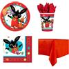 decorata party KIT COORDINATO BING COMPLEANNO PIATTI BICCHIERI TOVAGLIOLI TOVAGLIA