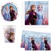 Disney KIT COORDINATO FROZEN II FESTA 2 COMPLEANNO PIATTI BICCHIERI TOVAGLIOLI TOVAGLIA