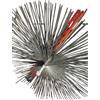 KIT SPAZZACAMINO 5 ASTE 1 SCOVOLO IN acciaio 250MM PULIZIA CANNEFUMARIE CAMINO