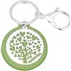 PuntoCasaStore® Portachiavi moschettone albero della vita cuori verde BAG-2000/03VE-1