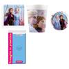 Disney KIT COORDINATO FROZEN II FESTA 2 COMPLEANNO PIATTI BICCHIERI TOVAGLIOLI TOVAGLIA