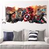 Adesivo Murales parete Cameretta bambini AVENGERS 3D Casa Muro Wall Sticker