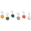 PuntoCasaStore® 24 pz ciondolo doppio quadrifoglio legno colorato e plexiglass con portachiavi 5