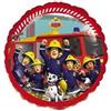 Amscan PALLONE MYLAR SAM IL POMPIERE TONDO 45 CM PARTY FESTA COMPLEANNO 👨‍🚒