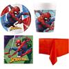 decorata party KIT COORDINATO SPIDERMAN COMPLEANNO FESTA BICCHIERI TOVAGLIOLI PIATTI BICCHIERI