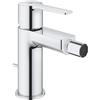 GROHE Lineare Miscelatore Bidet con Set Scarico Pop-Up (Da Piano, Taglia S 145mm, Risparmio Idrico, Mousseur a Giunto Sferico, Cartuccia Ceramica 28 mm, Attacchi 3/8 Pollici), Cromo