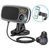 MEKUULA Trasmettitore FM Adattatore Bluetooth 5.0 Caricabatteria per Auto USB