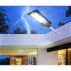 LAMPIONE STRADALE FARO LED 150W PANNELLO SOLARE TELECOMANDO SENSORE CREPUSCOLARE