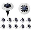 C4S 12 DISK LIGHTS PANNELLO SOLARE DA GIARDINO LED SENSORE CREPUSCOLARE FARETTO