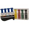 CanDo Digi-Flex Multi Kit Progressivo per Principianti, Telaio per Esercitatore della Mano con 8 Pulsanti di Resistenza (4 Blu, 1 Giallo, 1 Rosso, 1 Verde, 1 Nero)