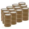 6 / 12 / 36 ROTOLI NASTRO ADESIVO 50x66 o 132 SILENZIOSO AVANA IMBALLAGGIO