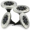 8X DISK LIGHTS PANNELLO SOLARE DA GIARDINO LED SENSORE CREPUSCOLARE FARETTO