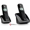 Motorola C402E Duo Telefono Cordless Comunicanti Rubrica con 2 Ricevitori Nero