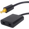 Tec-Digi Toslink Digital Optical Audio Splitter Adattatore 1 in 2 Out, Selettore a fibra ottica TosLink Converter (1 in 2 out)