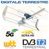 EK Antenna TV esterna banda UHF 21-48 con filtro 5G LTE ideale per balcone