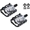 VP COMPONENTS COPPIA PEDALI VP-X92 URBAN CITY MTB BIKE BICI TACCHETTE SPD ALLUMINIO