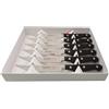 Sanelli Ambrogio set 6 coltelli tavola forgiati con lama liscia Costata bistecca