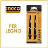 INGCO Lame per gattuccio seghetto Ricambio Sega Legno e Plastica Set 2 pezzi Ingco