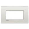 BTICINO Placca Living Light 4 Posti Bianco Puro BTICINO LNC4804BN