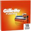Gillette Fusion 5 LAMETTE DA BARBA, 16 RICAMBI da 5 Lame, Rasatura Scorrevole con STRISCIA LUBRIFICANTE, Fino a 1 MESE DI RASATURA con 1 Lametta