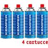 KEMPER Fornello a gas da campeggio 1 fuoco fornellino portatile cartuccia butano cucina
