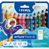 Lyra Groove Triple1 pastello 3in1 - astuccio 12 colori