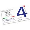 Pigna, Blocco da Disegno con 4 angoli PignaQuattro, Formato 33x48 cm., 20 Fogli da 220 g/m², Perfetto per Disegni e Schizzi, Carta Liscia, confezione 1 pezzo