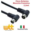 Propart TR-C2SS-BK Cavo antenna TV coassiale 2 metri spina spina Nero