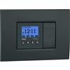 VEMER VE787500 TEMPO - Interruttore Digitale per Programmazione Oraria o Astronomica, Timer ideale per Tapparelle, Luci, Cancelli, Installazione Scatola da Incasso (2 moduli), Bianco/Grigio Antracite