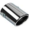 AUTO-STYLE Autostyle Terminale di scarico Acciaio/Cromo - ovale 80x60mm - lunghezza 105mm - ->55mm connessione
