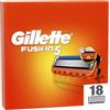 Gillette Fusion 5 POWER LAMETTE DA BARBA, 18 RICAMBI da 5 Lame, Rasatura Scorrevole con STRISCIA LUBRIFICANTE, Fino a 1 MESE DI RASATURA con 1 Lametta
